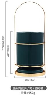 Ijzer Kunst Keramiek Eetstokje Houder Huis Keuken Benodigdheden Servies Opslag Tank Afvoer Rack Bestek Opbergdoos Keuken Organizer groen