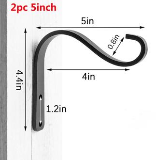 Ijzeren Haak Hang Lantaarn Plant Bloem Pot Smeedijzeren Haken Tuin Decoratie Muur Opknoping Haak Hanger Rack Wanddecoratie 2stk 5duim