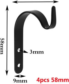 Ijzeren Haak Hang Lantaarn Plant Bloem Pot Smeedijzeren Haken Tuin Decoratie Muur Opknoping Haak Hanger Rack Wanddecoratie 4stk 58mm