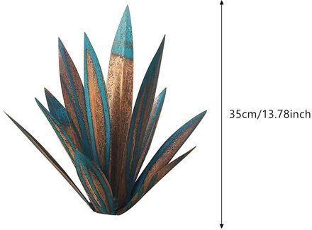 Ijzeren Plaat Funny Ornament Nep Planten Waterdichte Thuis Decors Micro Landschap Art Sculptuur Decoratie Accessoires Blauw