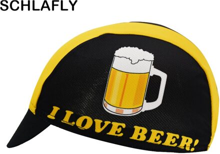 Ik Hou Bier Fietsen Caps Geel Zwart Mannen En Vrouwen Ademende Bike Hoofddeksels Sneldrogende Polyester Zomer Fietsen Hoed schlafly