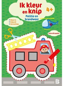 Ik Kleur En Knip: Politie En Brandweer - Ik Kleur En Knip