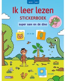 Ik leer lezen Stickerboek - Super Sam en de dino (AVI E3 / AVI 2)
