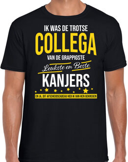 Ik was de trotse collega van de leukste en beste kanjers cadeau t-shirt zwart voor heren - afscheids kado voor ex / collega M