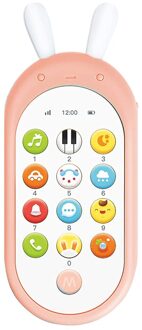 Ikauoie Baby Telefoon Speelgoed Mobiele Telefoon Voor Kinderen Telefoon Speelgoed Enfant Vroege Educatief Mobiele Speelgoed Chinese/Engels Leren Machine Roze