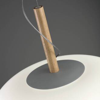 Ilargi LED hanglamp, licht Ø 32cm lichtkleurige essen, wit