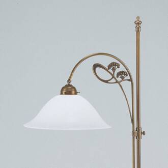 ILKA vloerlamp, Berlin messing messing, wit