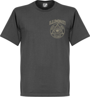 Illuminati Pocket Print T-Shirt - Donker Grijs