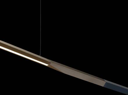 Ilo 487 LED hanglamp, horizontaal, brons gesatineerd brons, mat zwart