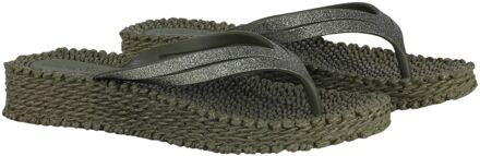 Ilse Jacobsen Cheerful Plateau Teenslippers Dames donkergroen - 37