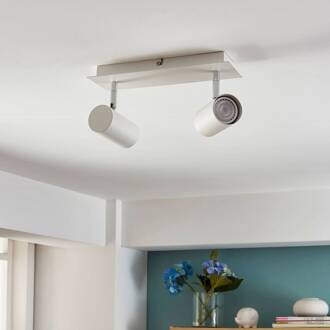 Iluk - 2-lamps spot voor wand en plafond wit, chroom