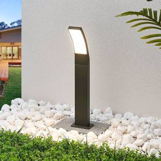 Ilvita LED tuinpadverlichting, 60 cm, antraciet, metaal, IP54 antraciet (RAL 7016), opaal wit