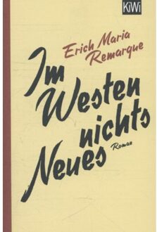 Im Westen nichts Neues - Boek Erich Maria Remarque (3462046330)