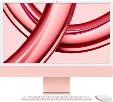 iMac 24 (2023) M3 (8 core CPU/10 core GPU) 256GB All-in-one PC Roze