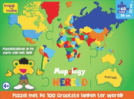 Imagimake foam puzzle grootste landen van de wereld 68 stuks