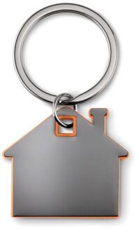 Imba huis plastic sleutelhanger Oranje - One size