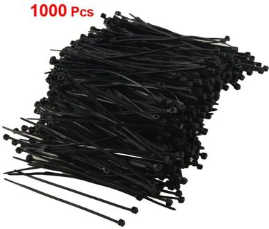 Imc 1000 Stuks Zwart Plastic Cable Zip Tie Fasten Wrap 95Mm X 2Mm