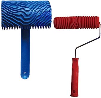 Imitatie Hout Patroon Tool Set Eg300T 7 Inch Rubber Roller + Ms16 Imitatie Realistische Houtnerf Tool Houtnerf Coating emboss