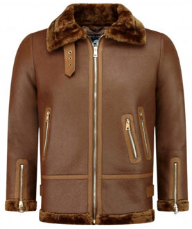 Imitatie lammy coat Bruin - S