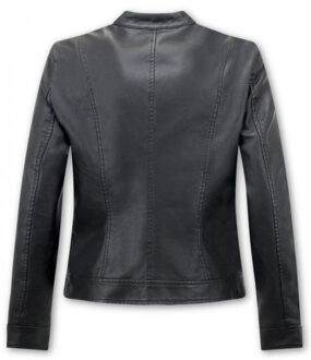 Imitatie leren jasje Zwart - S