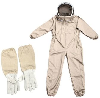 Imker Pak Bijenteelt Bijenteelt Pak Met Handschoenen Bee Proof Beschermende Kleding Full Body Bijenteelt Bijenteelt Pak koffie XL