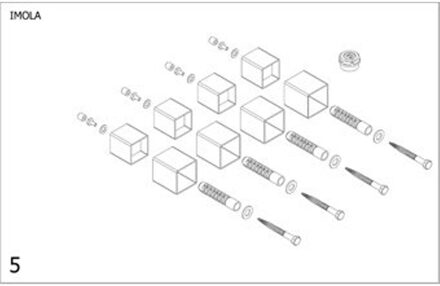 Imola bevestigingsset designradiator Imola zandsteen (S13) 7253559