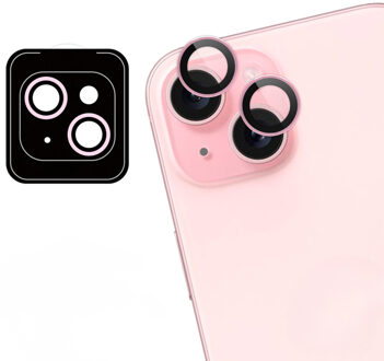 Imoshion 2 Pack Camera lens protector voor de Apple iPhone 15 / 15 Plus - Pink Roze