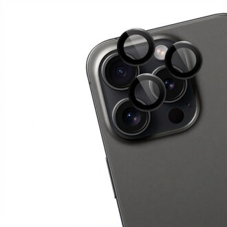 Imoshion 2 Pack Camera lens protector voor de Apple iPhone 15 Pro / 15 Pro Max - Black Titanium Zwart