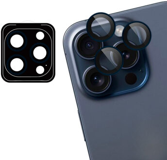 Imoshion 2 Pack Camera lens protector voor de Apple iPhone 15 Pro / 15 Pro Max - Blue Titanium Blauw