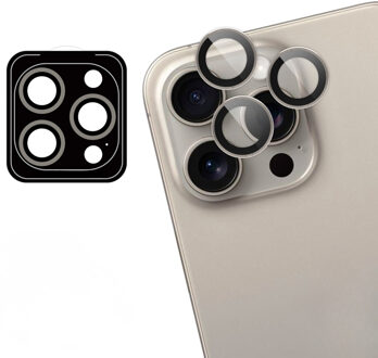 Imoshion 2 Pack Camera lens protector voor de Apple iPhone 15 Pro / 15 Pro Max - Natural Titanium Beige