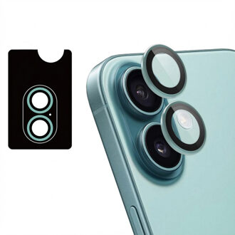 Imoshion 2 Pack Camera lens protector voor de Apple iPhone 16 / 16 Plus - Teal Zilver