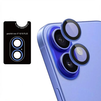 Imoshion 2 Pack Camera lens protector voor de Apple iPhone 16 / 16 Plus - Ultramarine Blauw