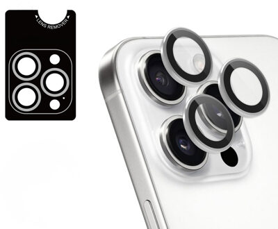 Imoshion 2 Pack Camera lens protector voor de Apple iPhone 16 Pro / 16 Pro Max - Wit / Titanium