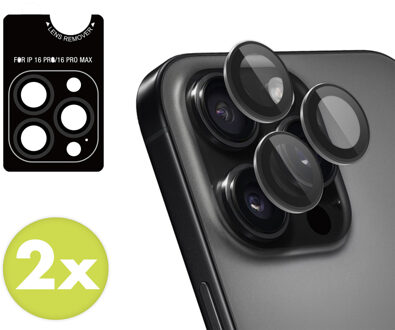 Imoshion 2 Pack Camera lens protector voor de Apple iPhone 16 Pro / 16 Pro Max - Zwart / Titanium