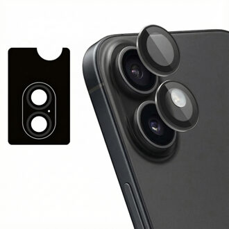Imoshion 2 Pack Camera lens protector voor de Apple iPhone 17 / 16 / 16 Plus - Zwart Transparant