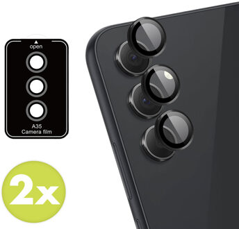 Imoshion 2 Pack Camera lens protector voor de Samsung Galaxy A35 - Black Zwart