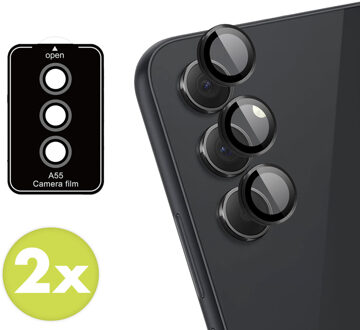 Imoshion 2 Pack Camera lens protector voor de Samsung Galaxy A55 - Black Zwart
