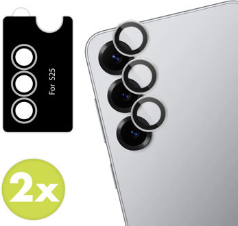 Imoshion 2 Pack Camera lens protector voor de Samsung Galaxy S25 - Silver Shadow Zilver