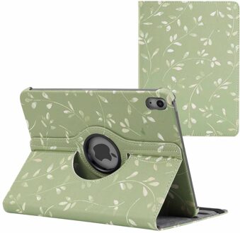 Imoshion 360° Draaibare Design Bookcase voor de Apple iPad 11 (2025) 11 inch A16 / iPad 10 (2022) 10.9 inch - Green Flowers Meerkleurig