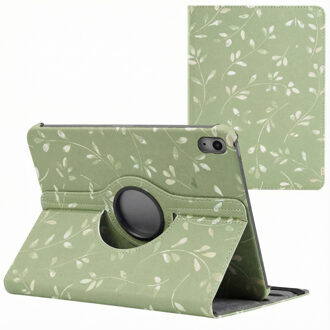 Imoshion 360° Draaibare Design Bookcase voor de Apple iPad 11 (2025) 11 inch A16 / iPad 10 (2022) 10.9 inch - Green Flowers Meerkleurig