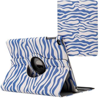 Imoshion 360° Draaibare Design Bookcase voor de Apple iPad 6 (2018) 9.7 inch / iPad 5 (2017) 9.7 inch - White Blue Stripes Meerkleurig - 10.9