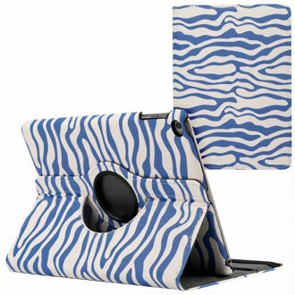 Imoshion 360° Draaibare Design Bookcase voor de Apple iPad 6 (2018) 9.7 inch / iPad 5 (2017) 9.7 inch - White Blue Stripes Meerkleurig - 10.9