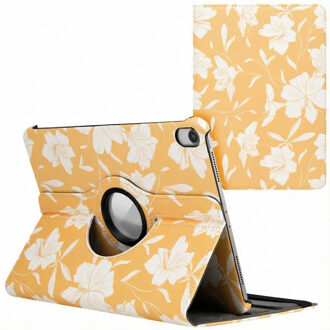 Imoshion 360° Draaibare Design Bookcase voor de Apple iPad Air 5 (2022) / Air 4 (2020) - Yellow Flowers Meerkleurig - 10.9