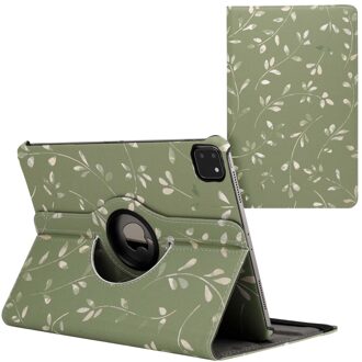 Imoshion 360° Draaibare Design Bookcase voor de Apple iPad Pro 11 (2022 / 2021 / 2020 / 2018) - Green Flowers Meerkleurig
