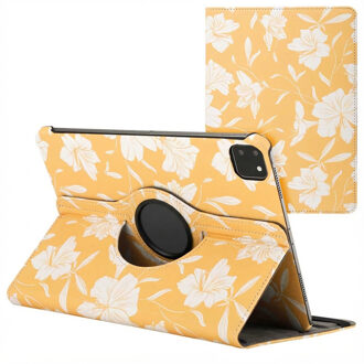 Imoshion 360° Draaibare Design Bookcase voor de Apple iPad Pro 11 (2025) M5 / (2024) M4 - Yellow Flowers Meerkleurig