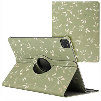 Imoshion 360° Draaibare Design Bookcase voor de Apple iPad Pro 13 (2025) M5 / (2024) M4 - Green Flowers Meerkleurig