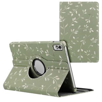 Imoshion 360° Draaibare Design Bookcase voor de Lenovo Tab M10 5G - Green Flowers Meerkleurig - 10.6