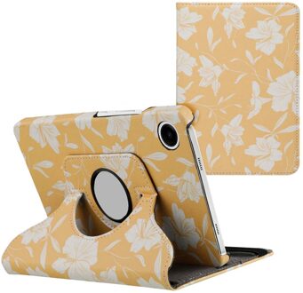 Imoshion 360° Draaibare Design Bookcase voor de Samsung Galaxy Tab A9 Plus - Yellow Flowers Meerkleurig - 11