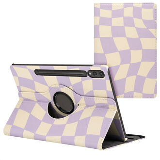 Imoshion 360° Draaibare Design Bookcase voor de Samsung Galaxy Tab S10 Plus / Tab S9 FE Plus / Tab S9 Plus - Dancing Cubes Meerkleurig - 12.4