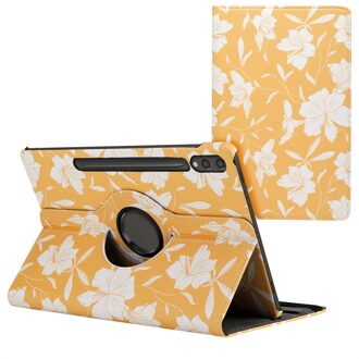 Imoshion 360° Draaibare Design Bookcase voor de Samsung Galaxy Tab S10 Plus / Tab S9 FE Plus / Tab S9 Plus - Yellow Flowers Meerkleurig - 12.4